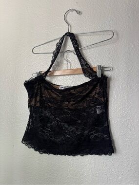 Princess Polly Black Lace Halter Cami